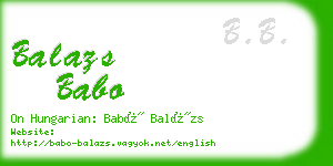 balazs babo business card